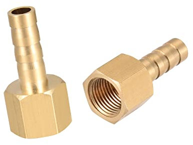 A ABSOPRO Latón Manguera Espiga Montaje Conector 6mm Espiga G1/8 Hembra (Juego de 2)