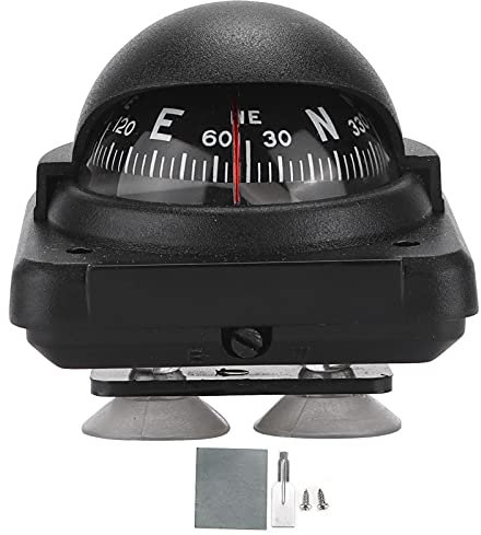 Ouitble Armaturenbrett-Kompass, Verstellbarer Kompass, Faltbare Navigationsrichtung, Führungskugel, Armaturenbretthalterung für Auto, Auto, Boot, Wohnmobil