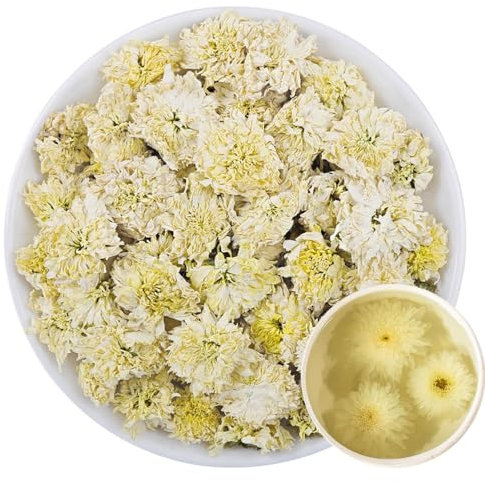100% Gongju Crisantemo 30g/1.05oz Fresco, Foglia sciolta non OGM, Fiori secchi naturali Erbe per la fabbricazione del sapone, Sciroppo, Bevande, Cottura, Bellezza fai da te, Sacchetti & Profumo fresco
