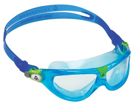 Aquasphere Aquasphere Unisex – Erwachsene Seal Kid 2 Schwimmbrille, Turquoise Blue Lens Clear, S, Türkisblau