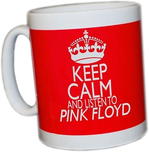 Giftme Keep Calm and Listen to Pink Floyd Coffee Tea Mug Unique 11oz White Ceramic Mug.