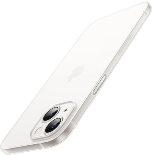 JETech Ultra Slim (0.35mm Thin) Case for iPhone 14 Plus 6.7-Inch, Camera Lens Cover Full Protection, Lightweight Matte Finish PP Hard Minimalist Case, Support Wireless Charging (Frosted Clear)