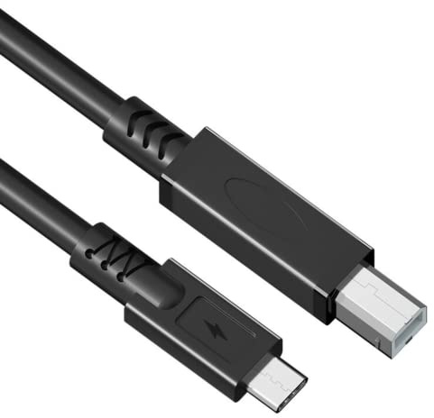 CBUS Cavo stampante USB B a USB C 1,5 m, compatibile con MacBook Pro, Air, iPad Pro, Dell XPS 13/15, Chromebook, USB C MIDI cavo per tastiera elettrica, pianoforte, controller MIDI, sequencer