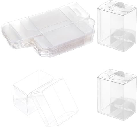 nbeads 30 Stück Transparente Box, 4x3x5 cm Wiederverwendbare Geschenkverpackungsboxen Hochzeitsfeier Bevorzugungsboxen Für Party Gunst Schmuck Handwerk