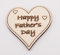 Happy Father's Day gift wooden heart fridge magnet - natural wood - with strong magnet