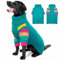 OUOBOB Hundepullover, große Hundepullover für Hunde Mädchen Jungen, Turtleneck Pullover Winter grüne Hundeweste, Weihnachtshund Outfits, Haustier Sweatshirt Bekleidung Strickwaren, XXL