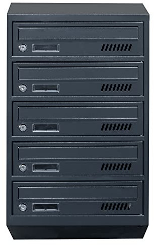 Cassette postali con fissaggio a parete EURO GDS 5 RAL 7016