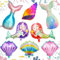 8 Stück Meerjungfrau Schwanz Luftballons,Mermaid Heliumballon,Folienballon Meerjungfrau,Meerjungfrau Schwanzballon,Luftballons Ozean Geburtstag Deko für Kinder Geburtstagsfeier Party Hochzeit Festival
