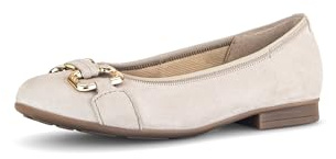 Gabor Damen Klassische Ballerinas, Frauen Flats,Wechselfußbett,Moderate Mehrweite (G),klassisch elegant,Ballerinen,Oak (Gold),40.5 EU / 7 UK