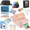 HP Sprocket Panorama Tragbarer Sofort-Farbetiketten- und Fotodrucker (Rosa), Bastelpaket mit Koffer, Zink-Rolle, Fotoalbum, Markern, Schere, Klebeband, Aufklebern und Rahmen