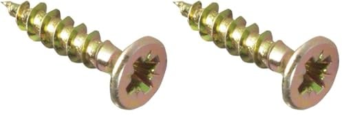 ForgeFix Multi-Purpose Single Thread Screws | 4.0 x 17mm | Zinc Yellow Passivated | Box 200 (Pack of 2)