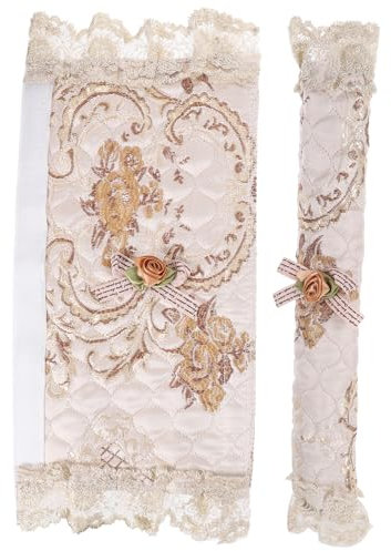 NIYANGLE 3 Pares guantes para la manija de la puerta del refrigerador protector de mango para heladera cubiertas decorativas para manijas de nevera decoración Puerta doble Decorar cajón