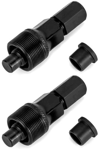 QWORK Bicycle Crank Puller, 2 Pack Carbon Steel Crank Arm Puller Freewheel Removal Tool