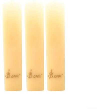 3 x Saxophon-Blätter, Kunstharz-Kunststoff, ideal für Klarinette und Sopran-/Alt-/Tenorsaxophon (Tenorgelb)