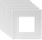rhinocables Finger Plate Surround for Single Light Switch faceplate or Electrical Plug Socket White Plastic (6)
