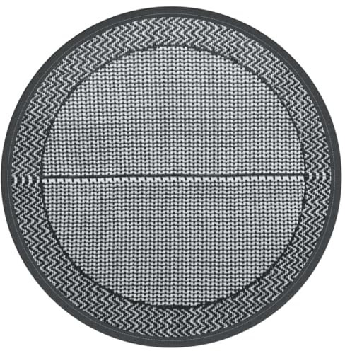 vidaXL Outdoor-Teppich Grau Ø160 cm PP