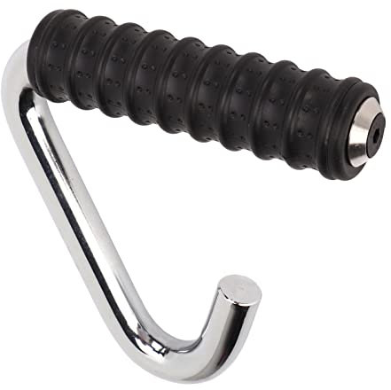 RvSky Poignée De Fitness Universelle en Forme De C Enveloppée De Caoutchouc pour Les Entraînements De Gymnastique – Barre De Traction Argentée avec Prise Confortable pour L'entraînement De Force