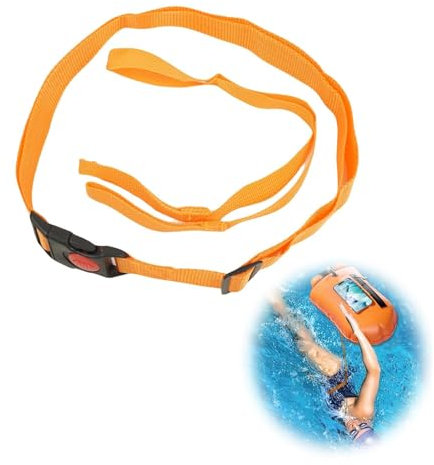 Swim Training Belts Adjustable Air Bag Waist Belt Replacement Lifebuoy Strap Waist Safety Swimming Buoy Webbing Belt Strap Harness Static for Inflatable Swimming Buoy Tow Float Air Bag, Orange