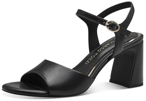 MARCO TOZZI Damen Sandalen mit Absatz mit Verstellbarem Riemen Vegan