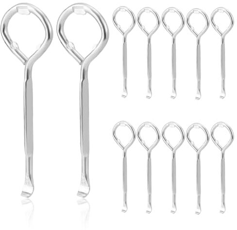 12pzs Abrelatas de Pintura, Acero Llave para Abrir Tapas de Latas de Pintura Uso Múltiple Herramienta para Abrir Latas Botellas Baldes