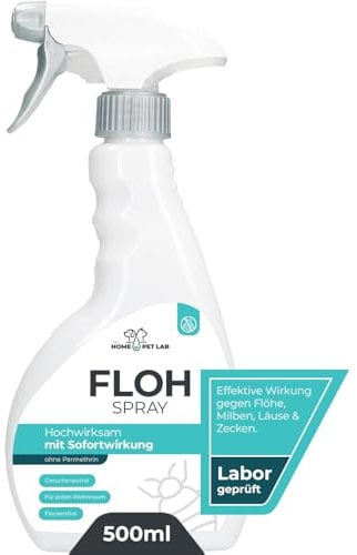 The Home Pet Lab Floh Spray für Wohnung und Möbel - Anti Flohmittel als Umgebungsspray gegen Flöhe im Haushalt bei Hunden und Katzen