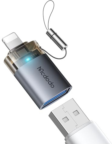 mcdodo USB auf Lightning OTG Adapter, Plug & Play USB-Adapter für iPhone & iPad, unterstützt USB-Stick Kamera Maus Tastatur