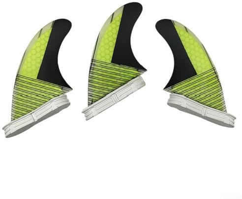 Lot de 3 palmes de surf en fibre de verre pour une expérience de surf optimale (jaune)
