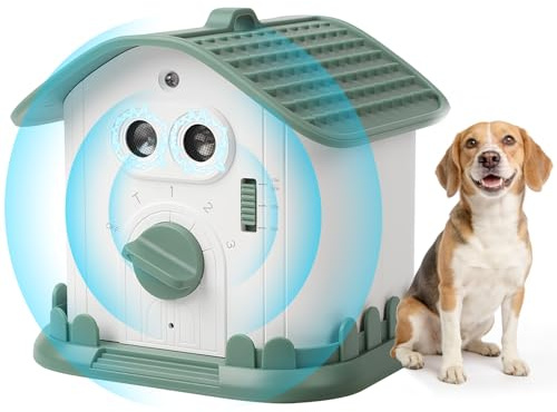 Domigard Anti Aboiements Ultrason Rechargeable - Dispositif 3 Fréquences Réglables, 50 Pieds Portée, IPX4, pour Tous Chiens