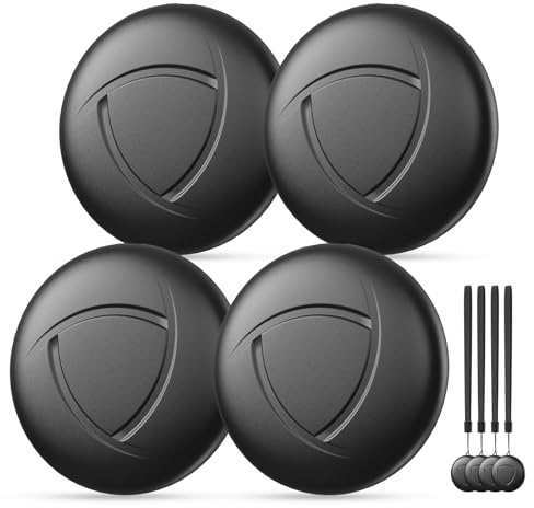 Smart Tracker Tag-4 Pack, Smart Tag Key Tracker Compatible with Apple Find My (iOS Only), Bluetooth Item Finder with 80dB Beep, tracker Devices with Replaceable Battery for Wallet, Luggage, Bike, Bag