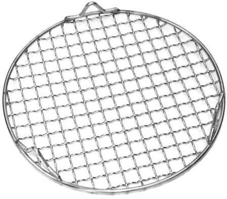 Homoyoyo Rundes Bbq Grillgitter aus Edelstahl Antihaftbeschichtet 18cm Mehrzweck Grillrost für Grillen Backen und Kühlen Grillzubehör für Outdoor und Heimgebrauch