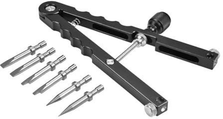 Akfldms Lens Repairing Spanner Lens Repairing Wrench Opening with 6 Types Tips V Style Lens Opener for Diameter 37mm-86mm DSLR Camera Lenses
