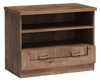 Masseno TV-Schrank Udine 88 cm Fernsehschrank mit 2 Schubladen TV-Lowboard für Wohnzimmer Modern 88x50x69 cm Braun
