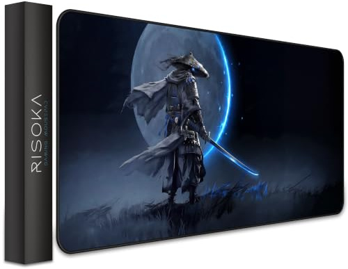 RISOKA® Tappetino mouse gaming anime XXL 900x400 mm - Cuciture rinforzate