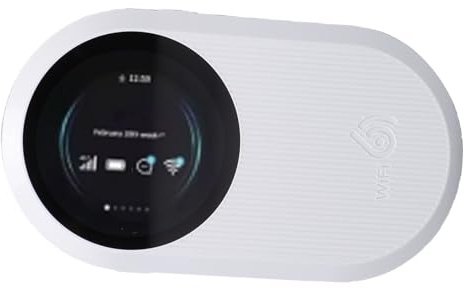 Gonetre 4G WiFi 6 Mobile Hotspot, 3000mAh Battery 229 Mbps Portable LTE Router 2.4G/5.8G with SIM Slot for 32 Users (White)