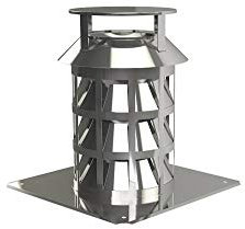 Schornstein Kamin Zugverbesserer Rauchsauger auf Ankerplatte Ø 100 mm