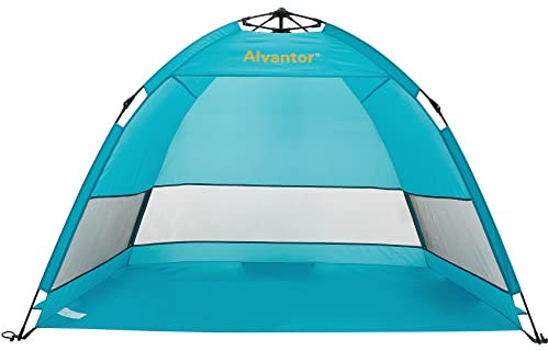 Alvantor Coolhut Plus Tente de Plage Pare-Soleil Cabane à Ouverture Automatique UPF 50 Pare-Soleil Portable Camping Randonnée Auvent Facile à Installer Poids léger Coupe-Vent Stable 2 à 3 Personnes