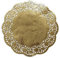 Tortenspitze, Spitzenpapier rund, geprägt, 100 Stück (Gold, Ø 21,5 cm)