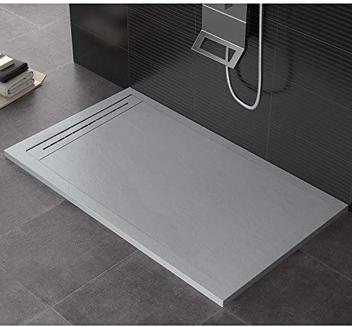 Receveur de douche 70 x 80 cm en pierre Maier Oasis gris clair
