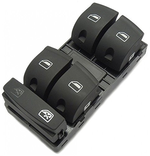Twowinds - Interruttore Alzacristallo 4F0959851F Compatibile con Audi A3 S3 A6 S6 RS6 Q7 - Porta Anteriore Sinistra (lato guida) - Tastiera Alza Vetri - Pulsante Finestra - Pulsantiera