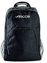 Arcos Bolsas para Cuchillos - Mochila porta Cuchillos Mochila para Chef - Capacidad 9 piezas - Poliester 600D con recubrimiento de PVC - Tamaño 330 x 480 x 185 mm - Color Negro