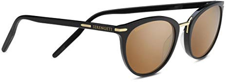 Serengeti Elyna Sonnenbrille Girls, Shiny Black/Mineral Polarized Drivers Gold, Medium/Large