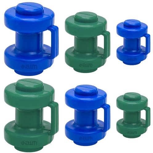 awm Trampolin Endkappen Set *BLAU/GRÜN 6 Stück Schutzkappen 25 mm - Innenliegend - Sicherheitsnetz Kappen Abschlusskappen *INNEN