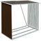 vidaXL Abri de Stockage de Bois Abri de Chauffage de Bois Abri de Jardin Rangement Extérieur Durable Acier Galvanisé 163x83x154 cm Marron