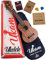 Sopran-Ukulele 53,3 cm (21 Zoll) Mahagoni UKAM Mod. UK-21 mit Clip-Stimmgerät, spezieller Kapodaster, gepolsterter Tasche mit Gurt, extra Saiten und Plektren, hochwertiges Starterset
