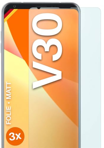 moex FlexProtect matte Schutzfolie für LG V30 Displayschutz Folie matt gegen Reflexionen, Anti Reflex Handyfolie mit Sonnenschutz, Kompatibel mit jeder Handyhülle, 3 Stück