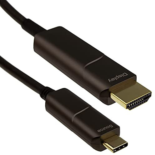 kenable Long Distance USB 3.1 Type C Active Optical to HDMI 4K 60Hz Cable AOC 18Gbps 10m [10 metres]