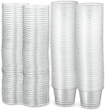 Propack 1 Oz 100 Sets Disposable Plastic Souffle Cups With Lids Jello Shot Cups Portion Cups Condiment Cups Souffle Cups Clear