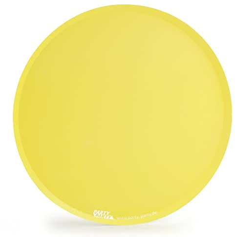PARTY PARTY 8 Stück Pappteller rund Ø 23 cm, einfarbig Gelb ideal für kalte und warme Speisen bei Geburtstag oder Party