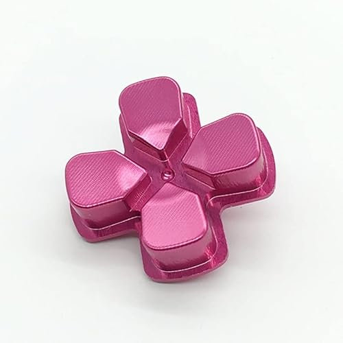 VKMKV Aluminium Metall Material Dpad Taste Richtungstaste for PS4 Controller Joystick Ersatzzubehör (Color : Rose redR)