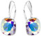 Square 12 mm 44 Farben Wunderbar Hängend Ohrringe 925 Silber Österreichische Zirkonia - Schmuck für Frauen und Mädchen - Hängeohrringe Ideal für Geschenke für Frauen (Crystal AB)